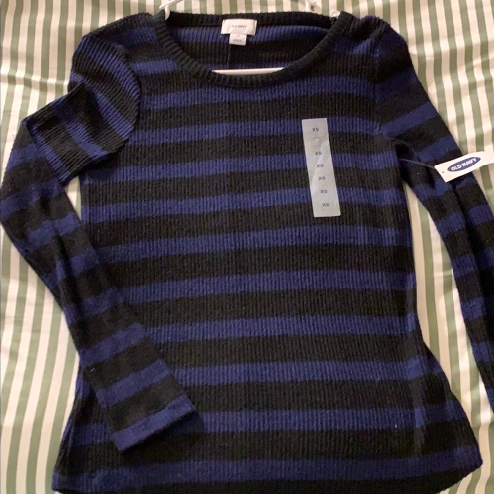 Old navy Black/navy striped sweater